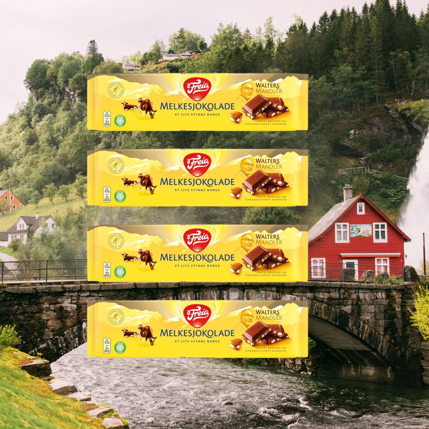 Freia Walters Mandler 4 Pack - Freia Milk Chocolate with Almonds 200 grams (4 pk)