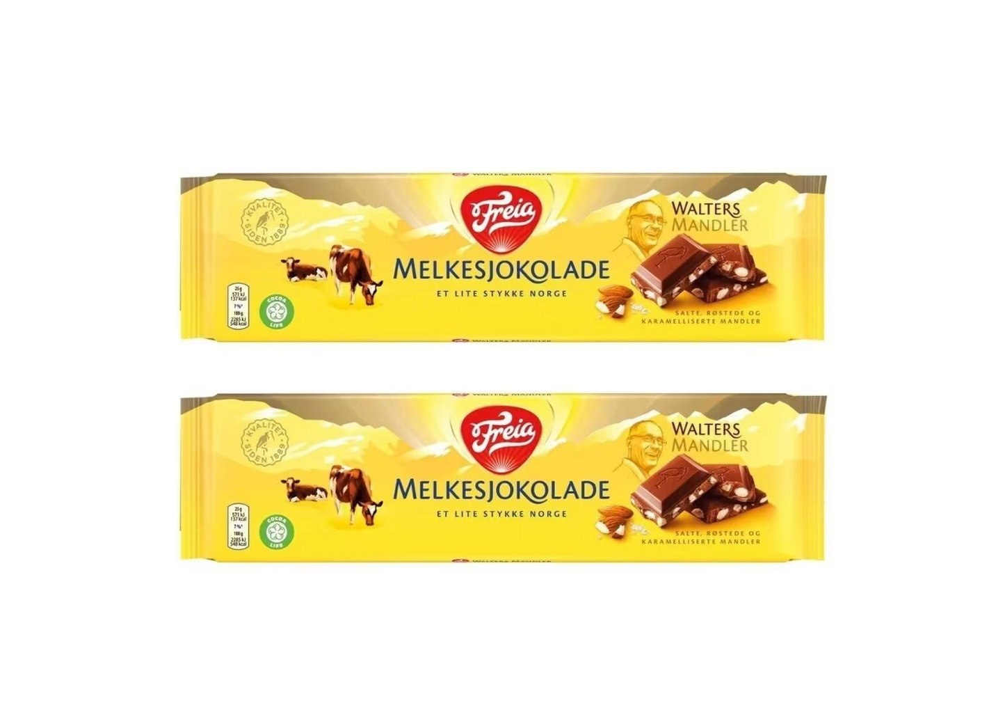 Freia Walters Mandler 2 Pack - Freia Milk Chocolate with Almonds 200 grams (2 pk)