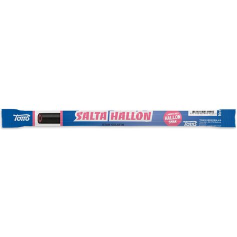 Toms Salta Hallon - Raspberry & Salty Licorice Filled Licorice Stick 27 Grams (0.95 oz)