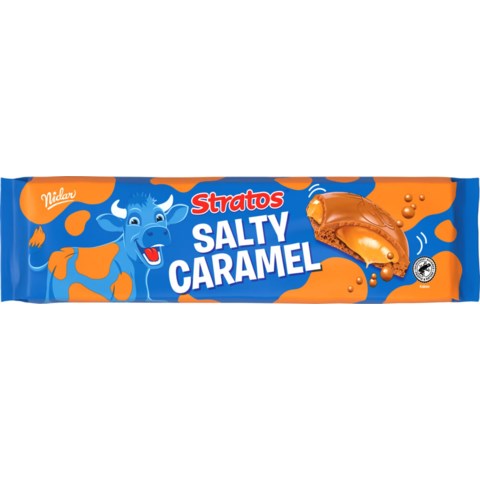 Nidar Stratos Salty Caramel - Milk Chocolate Filled with Salty Caramel 185 Grams (6.5 oz)