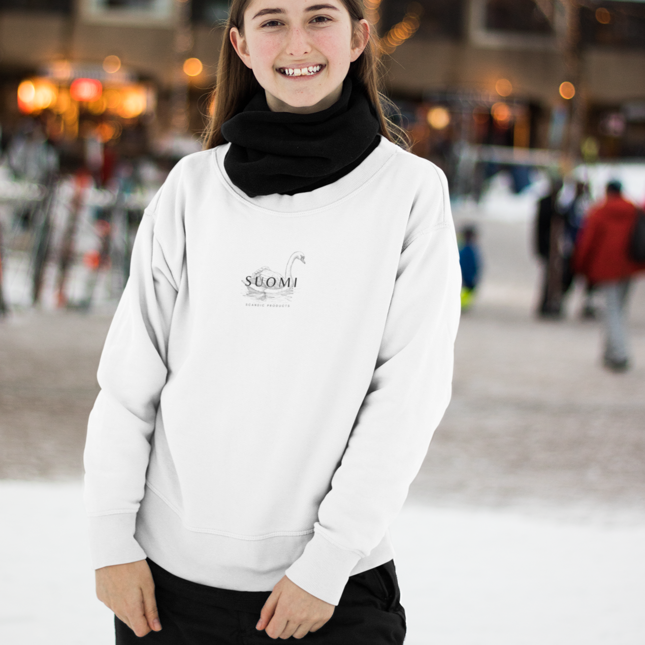 Suomi Finland National Bird - Swan Unisex Crewneck Sweater