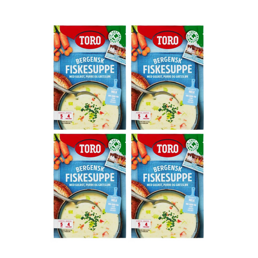 Toro Bergensk Fiskesuppe (4 Pack) - Bergen Fish Soup 81g (2.85 oz) (4 Pack)
