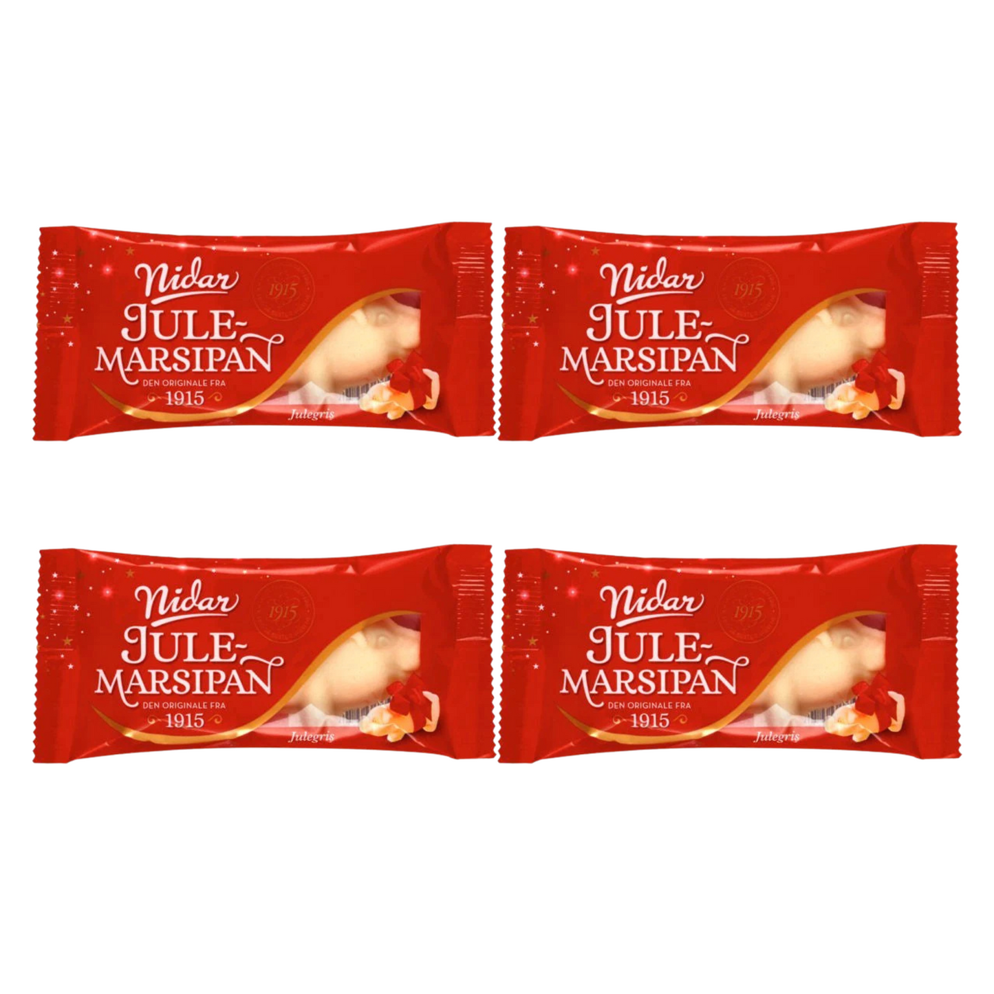 Nidar Jule Marsipan (4 Pack) - Nidar Christmas Marzipan (4 Pack)