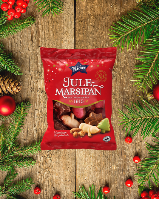 Nidar Julemarsipan og Sjokoladepose 130g (4.5 oz) - Nidar Christmas Marzipan and Chocolate Bag
