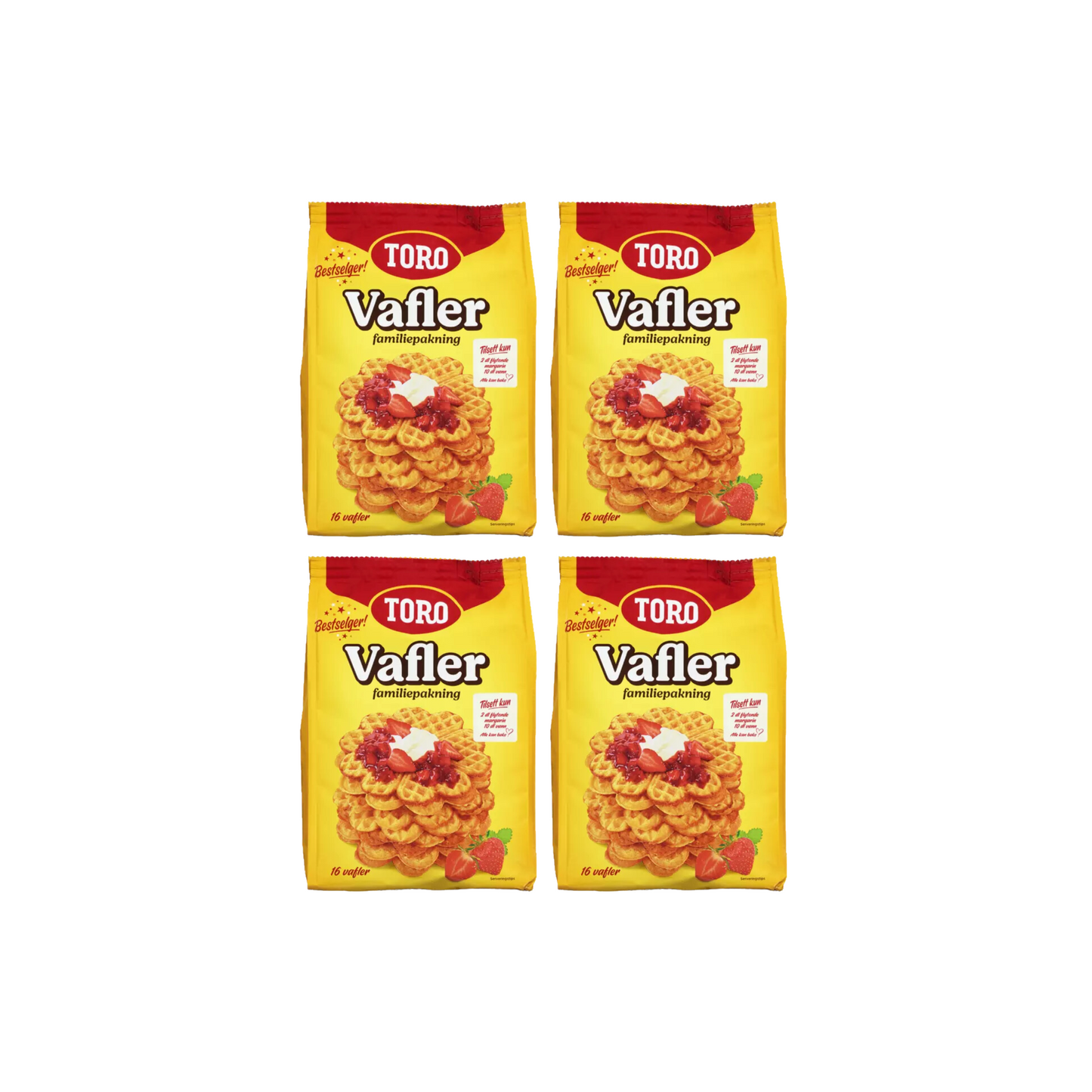 Toro Vafler Mix (4 Pack) - Norwegian Waffles Mix 591 Grams (20 oz) (4 Pack)