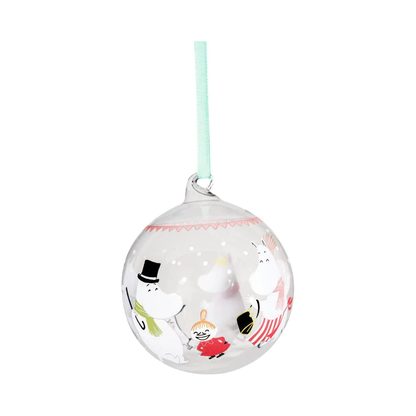 Moomin Christmas Glass Christmas Ornament - Finnish Holiday Handblown Bauble 3.5 in (9 cm)