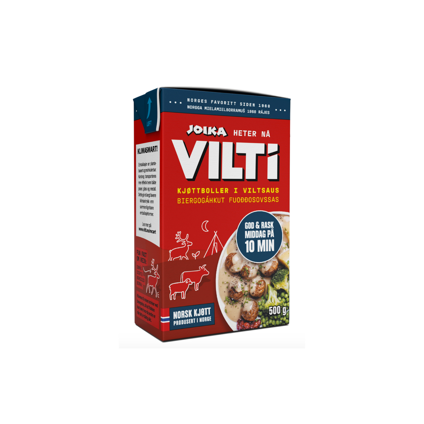 Vilti (Joika) - Norwegian Reindeer Meatballs / Joikakaker 500 Grams (1.1 lbs)