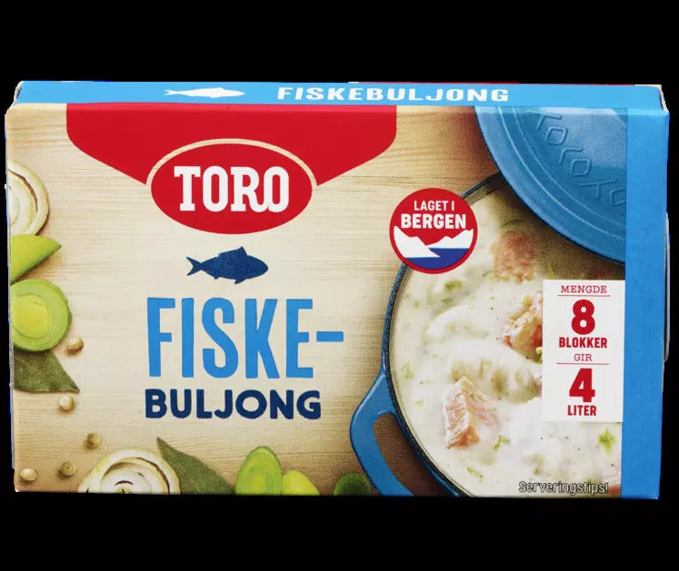 Toro Fiske-Buljong - Norway Fish Seasoning Bouillon Blocks 88 Grams (3.2 oz)