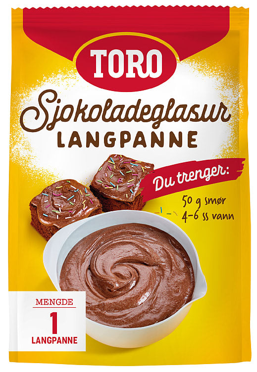 Toro Sjokoladeglasur Langpanne - Norwegian Chocolate Glaze Icing 278 Grams (9.8 oz)