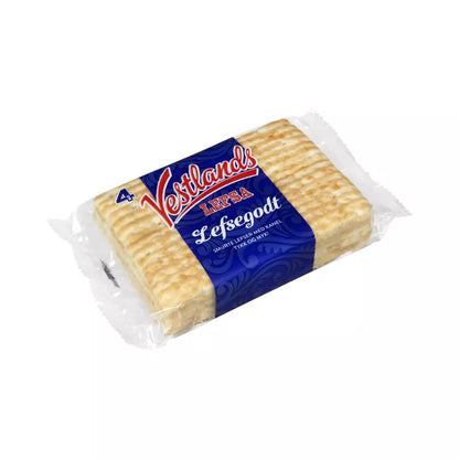 Vestlands Lefsa 4 Pieces Smurte Lefser med Kanel - Potato Flatbread with Cinnamon 230 grams (8.1 oz)