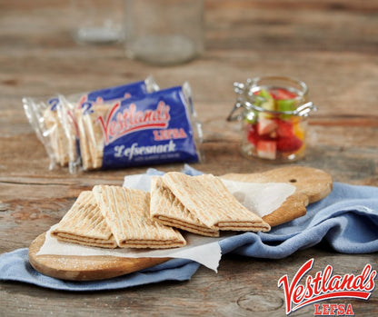 Vestlands Lefsa 4 Pieces Smurte Lefser med Kanel - Potato Flatbread with Cinnamon 230 grams (8.1 oz)