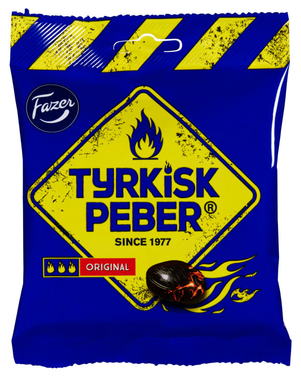 Fazer Tyrkisk Peber - Hard Candy Licorice Shell with Powder 120 Grams (4.2 oz)